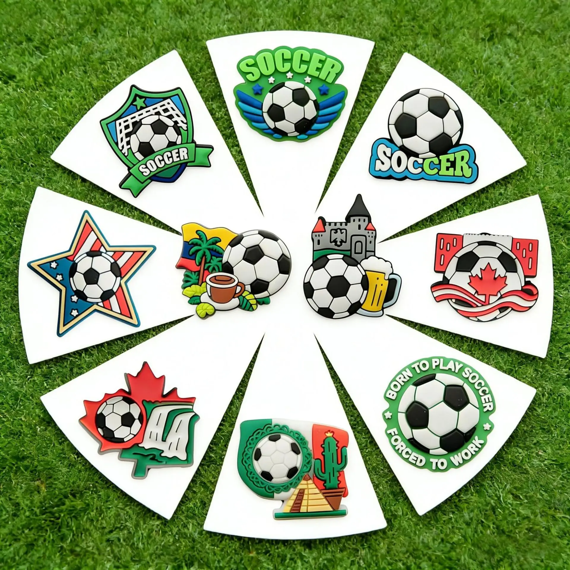 10pcs New Style Cartoon FIFA World Cup DIY accessories PVC Praise Shoe charmas clow for clogs Slides Gift Idea Easy to install
10pcs New Style Cartoon FIFA World Cup DIY accessories PVC Praise Shoe charmas clow for clogs Slides Gift Idea Easy to install