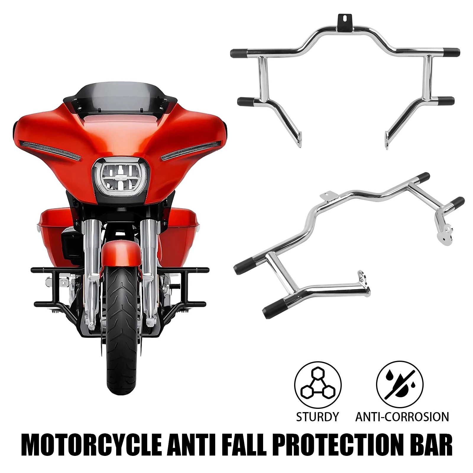Motorcycle Chrome Front Bumper Engine Guard, Crash Bar Protector for Harley Touring Road King Electra Street Glide 1997-2008
Motorcycle Chrome Front Bumper Engine Guard, Crash Bar Protector for Harley Touring Road King Electra Street Glide 1997-2008