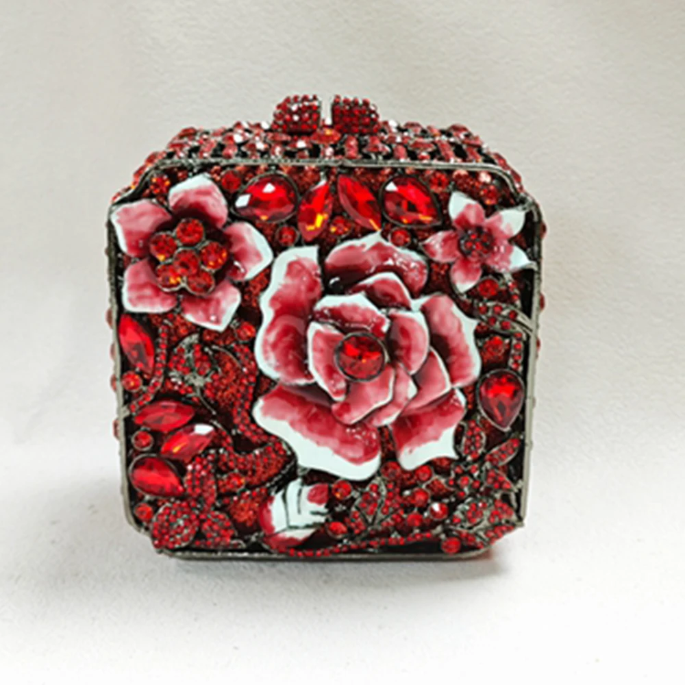 3D Flower Square Rhinestone Cluch Evening Bag Luxury Diamond Wedding Clutches Women Crystal Party Purses Bow Mini Handbags
3D Flower Square Rhinestone Cluch Evening Bag Luxury Diamond Wedding Clutches Women Crystal Party Purses Bow Mini Handbags
