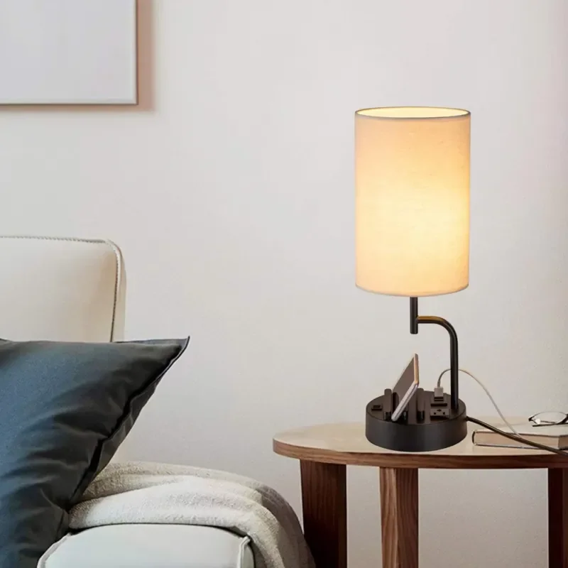 New modern LED touch dimming desk lamp, metal base fabric lampshade bedside lamp, with USB charging port, wholesale factory
New modern LED touch dimming desk lamp, metal base fabric lampshade bedside lamp, with USB charging port, wholesale factory