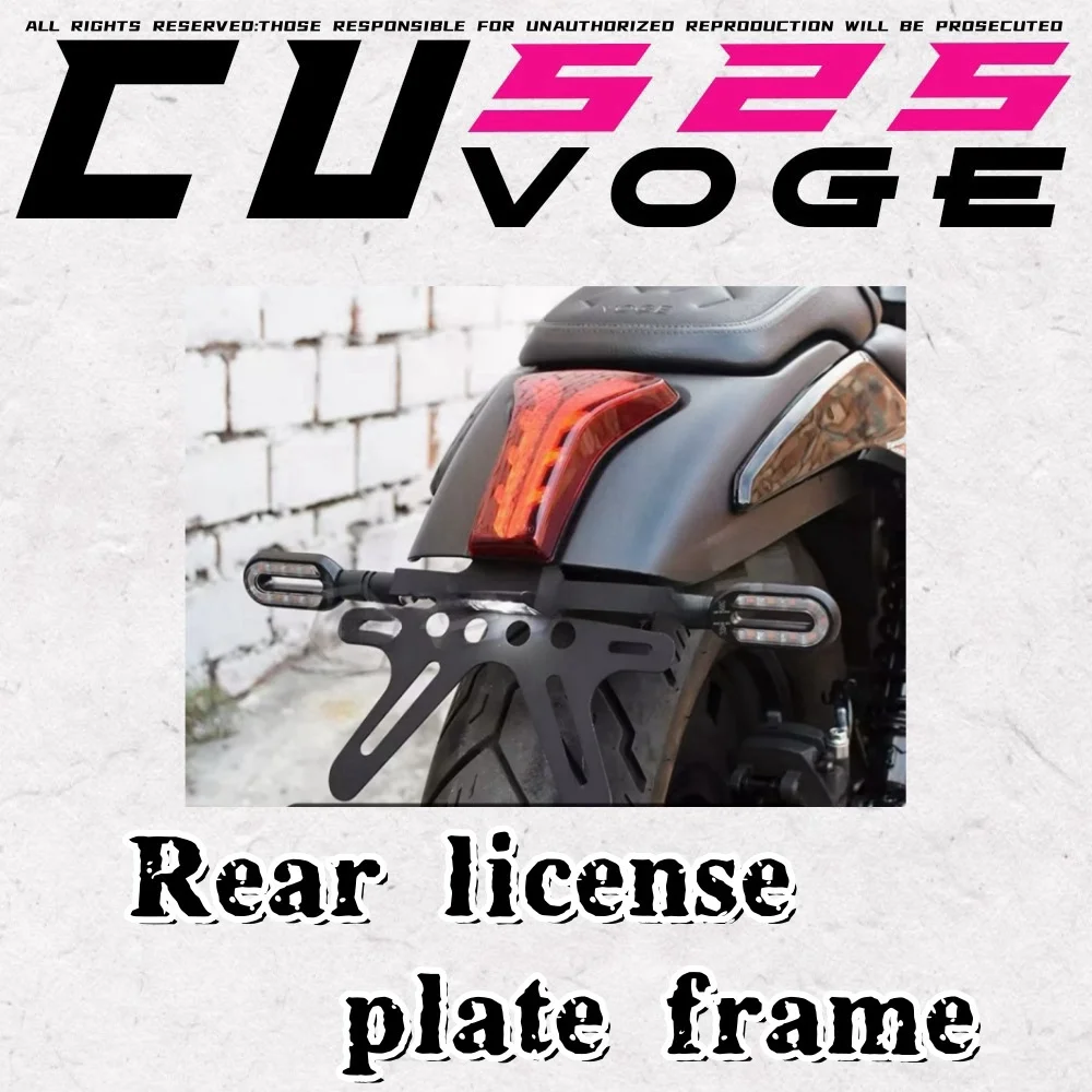 FOR VOGE CU525 CU-525 525CU retro stainless steel rear license plate frame LED turn signal bracket
FOR VOGE CU525 CU-525 525CU retro stainless steel rear license plate frame LED turn signal bracket
