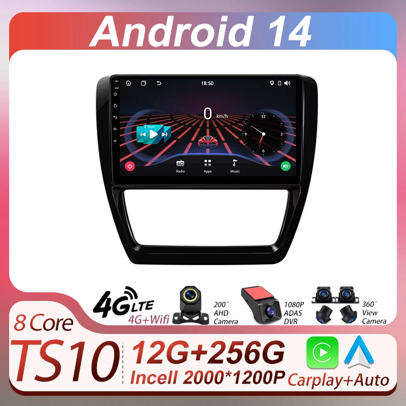 Android 14 For Volkswagen Jetta 6 2011 - 2018 Radio Intelligent Car Systems Mirror Link Touch Screen Bluetooth GPS Navigation
Android 14 For Volkswagen Jetta 6 2011 - 2018 Radio Intelligent Car Systems Mirror Link Touch Screen Bluetooth GPS Navigation