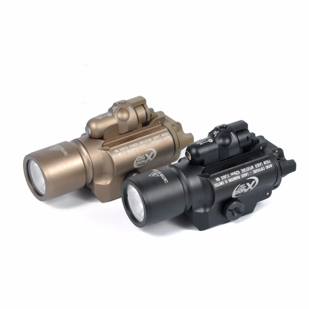 Hunting Tactical SF X400 Red Laser Sight Light Flashlight LED White Light / Red Laser / Laser Combo Flashlight
Hunting Tactical SF X400 Red Laser Sight Light Flashlight LED White Light / Red Laser / Laser Combo Flashlight