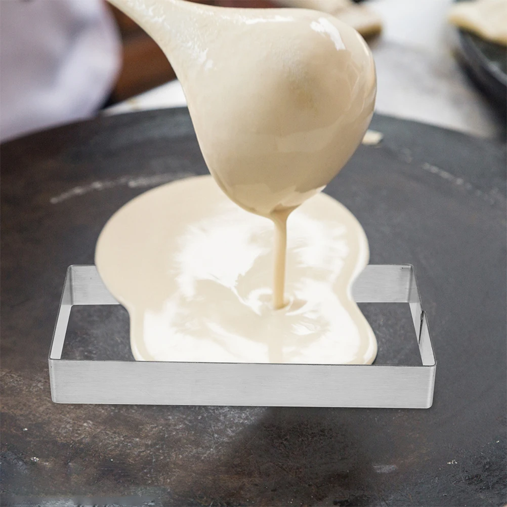 Rectangular Pancake Mold Stainless Steel Diy Baking Tool For Cake Mousse Bread Nonstick Easy Release Utensil
Rectangular Pancake Mold Stainless Steel Diy Baking Tool For Cake Mousse Bread Nonstick Easy Release Utensil