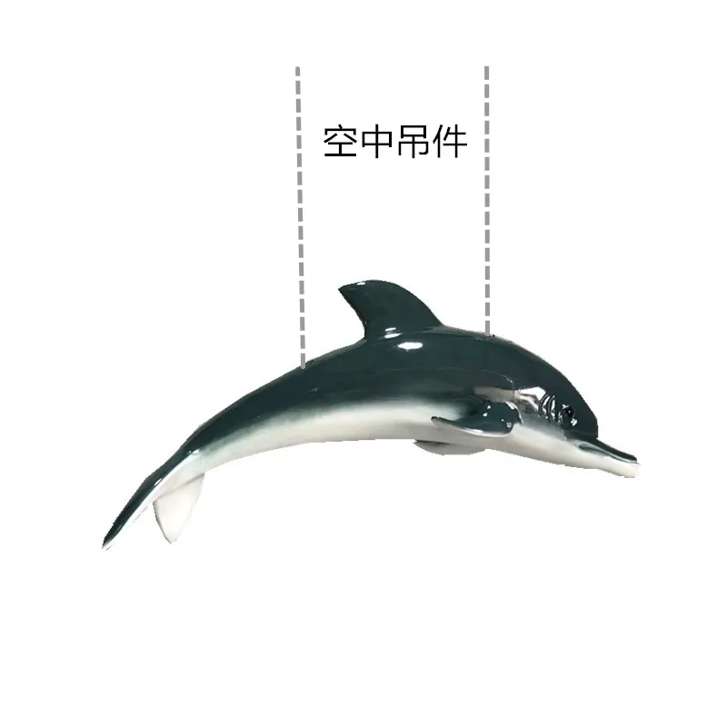 Bar ceiling roof decoration dolphin pendant three-dimensional 3D fiberglass model air suspension
Bar ceiling roof decoration dolphin pendant three-dimensional 3D fiberglass model air suspension