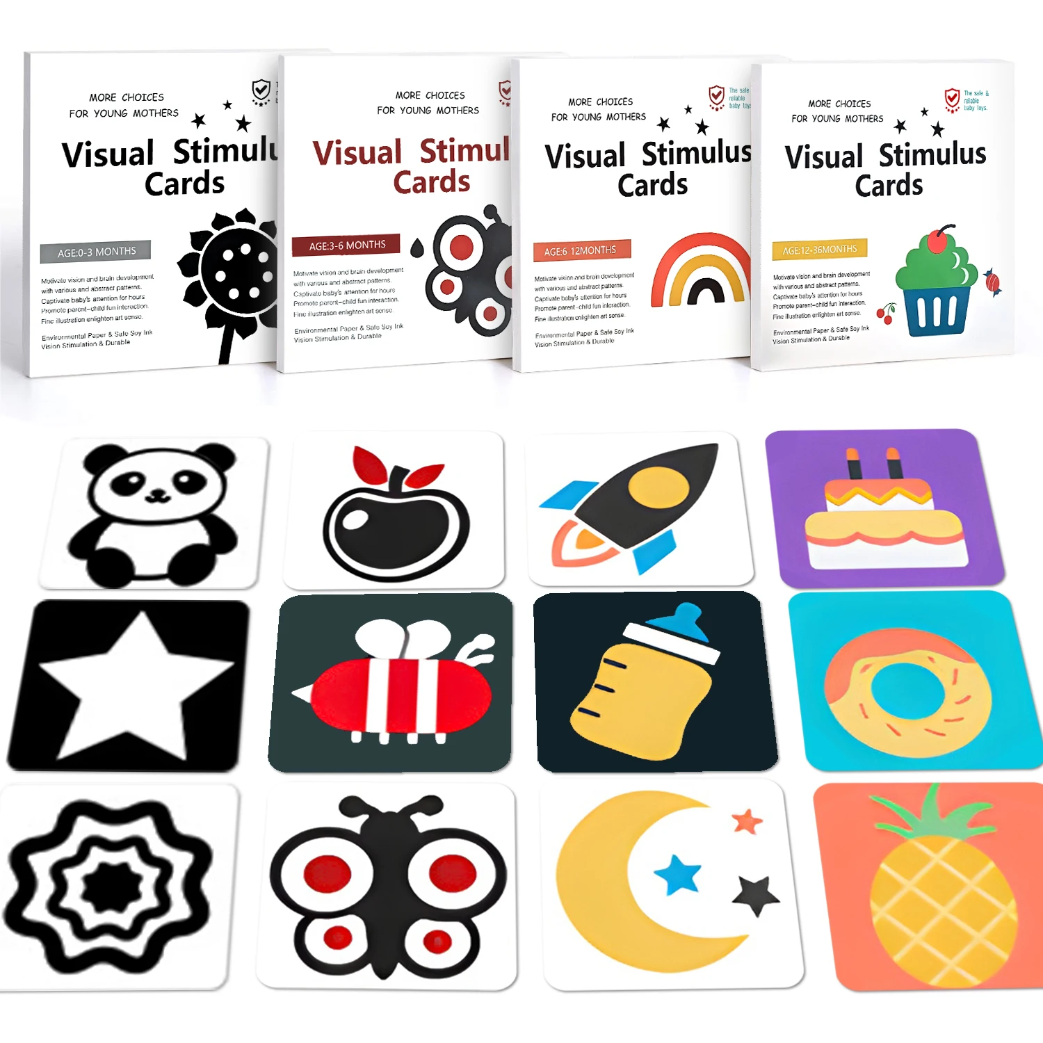 Черно-белые карты для детей, игрушки, высококонтрастная визуальная стимуляция, флэш-карта, обучающая игрушка для раннего образования для детей
Черно-белые карты для детей, игрушки, высококонтрастная визуальная стимуляция, флэш-карта, обучающая игрушка для раннего образования для детей