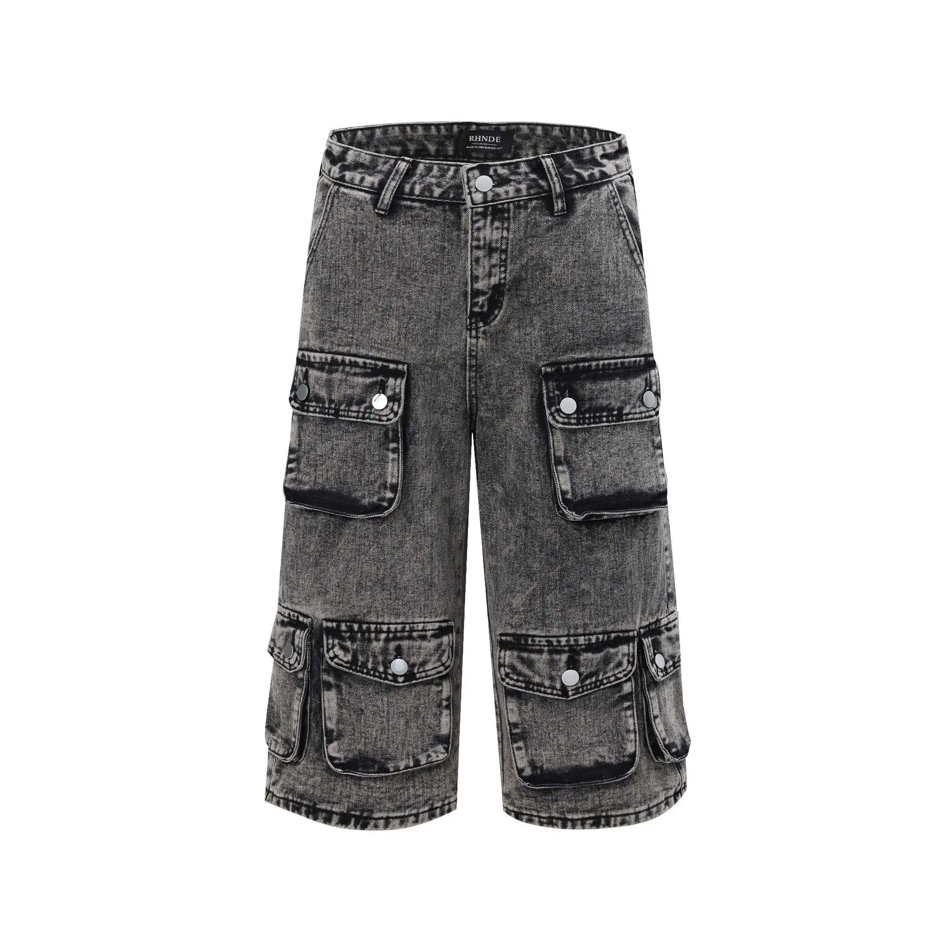 Men's High Street Vintage Hip Hop Cargo Short Jeans With Pockets Streetwear Washed Retro Denim Shorts Straight Fit
Men's High Street Vintage Hip Hop Cargo Short Jeans With Pockets Streetwear Washed Retro Denim Shorts Straight Fit