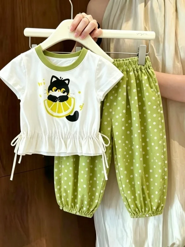 Girls Summer Cartoon Casual Set Polka Dot Short Sleeve Two Piece Suite Trendy Summer Outfit Children's Clothing Kids Sizes
Girls Summer Cartoon Casual Set Polka Dot Short Sleeve Two Piece Suite Trendy Summer Outfit Children's Clothing Kids Sizes