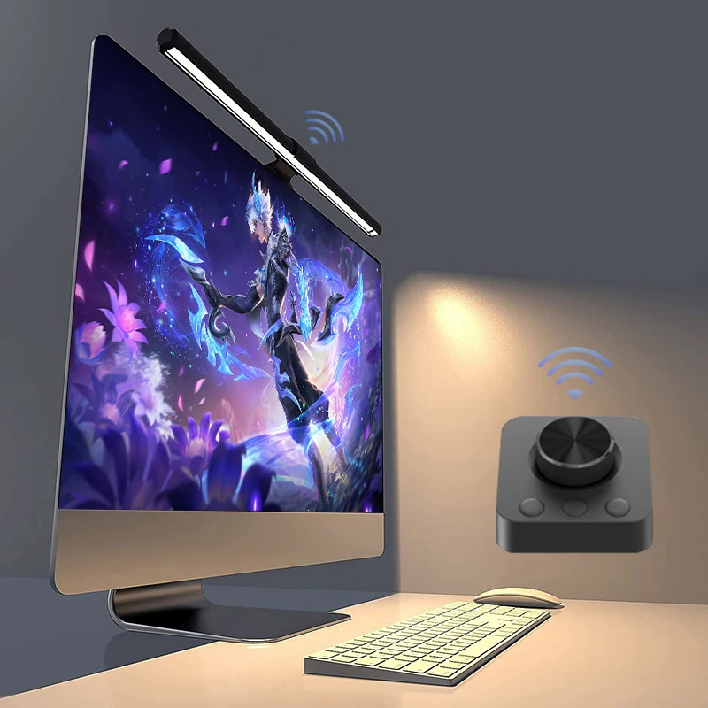 Eye-Care Computer Monitor Light 44cm Aluminum Knob Remote Table LED Task Lamp USB Magnetic Light No Glare Office Desk Lamp
Eye-Care Computer Monitor Light 44cm Aluminum Knob Remote Table LED Task Lamp USB Magnetic Light No Glare Office Desk Lamp