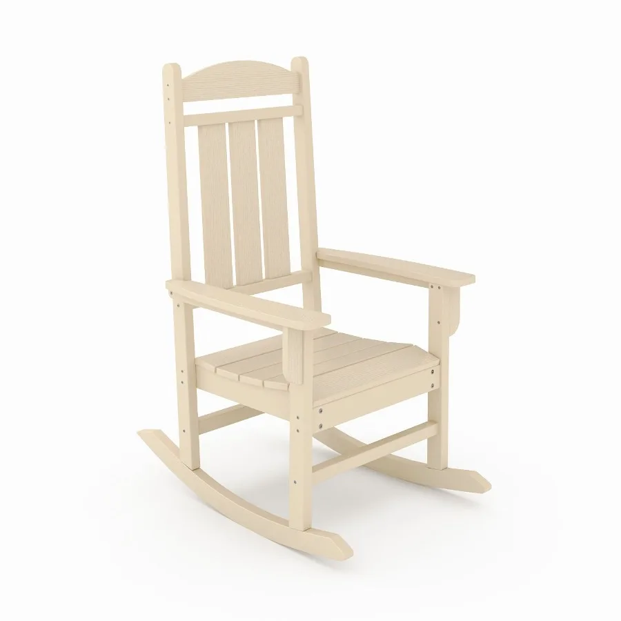 Beige Traditional Porch Rocker Classic HDPE Poly Lumber for Porch Patio and Garden Comfort
Beige Traditional Porch Rocker Classic HDPE Poly Lumber for Porch Patio and Garden Comfort