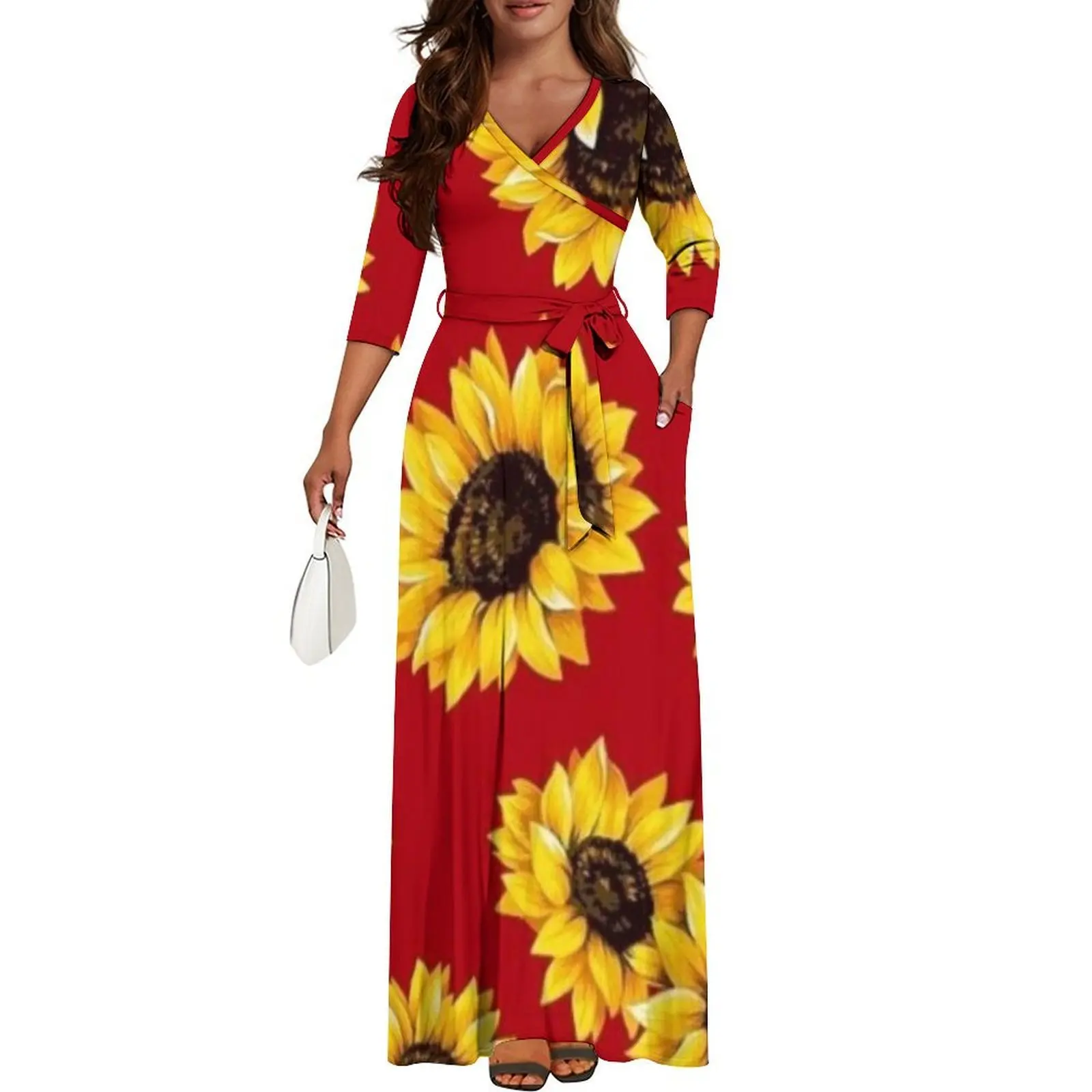 Loose And Casual V-Neck Long Dress Skin-Friendly Waist Strap With Hibiscus Flower Design Polynesian Custom Women'S Dress
Loose And Casual V-Neck Long Dress Skin-Friendly Waist Strap With Hibiscus Flower Design Polynesian Custom Women'S Dress