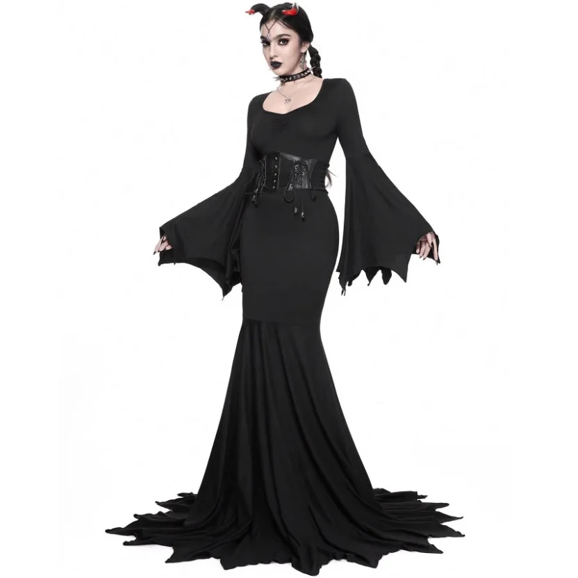 Plus Size 1XL-5XL Women Long Sleeve Slim Fit Swing Halloween Dress Ladies Big Bat Sleeve Fishtail Dress Women Witch Party Dress
Plus Size 1XL-5XL Women Long Sleeve Slim Fit Swing Halloween Dress Ladies Big Bat Sleeve Fishtail Dress Women Witch Party Dress