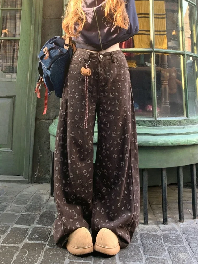 Sweet Cool Kit Embroidered Loose Wide Leg Jeans Women's High Waist Spring 2026 Casual Sle Faded Denim Pants
Sweet Cool Kit Embroidered Loose Wide Leg Jeans Women's High Waist Spring 2026 Casual Sle Faded Denim Pants