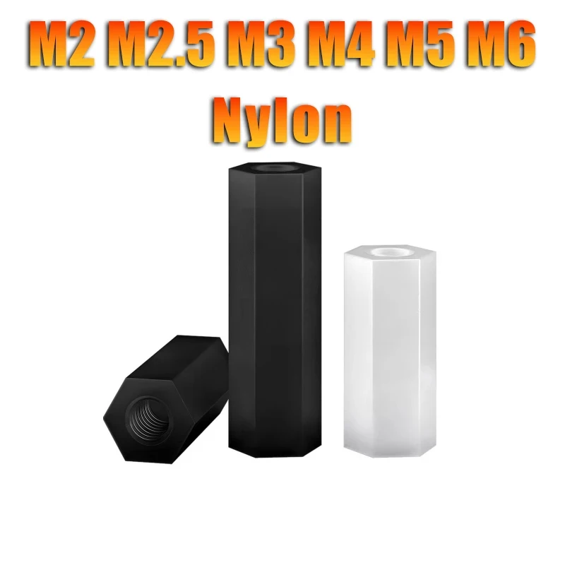 Black White Plastic Nylon Hexagon Female Standoff M2 to M6 Thread Spacer Pillar For PCB Motherboard Mounting
Black White Plastic Nylon Hexagon Female Standoff M2 to M6 Thread Spacer Pillar For PCB Motherboard Mounting