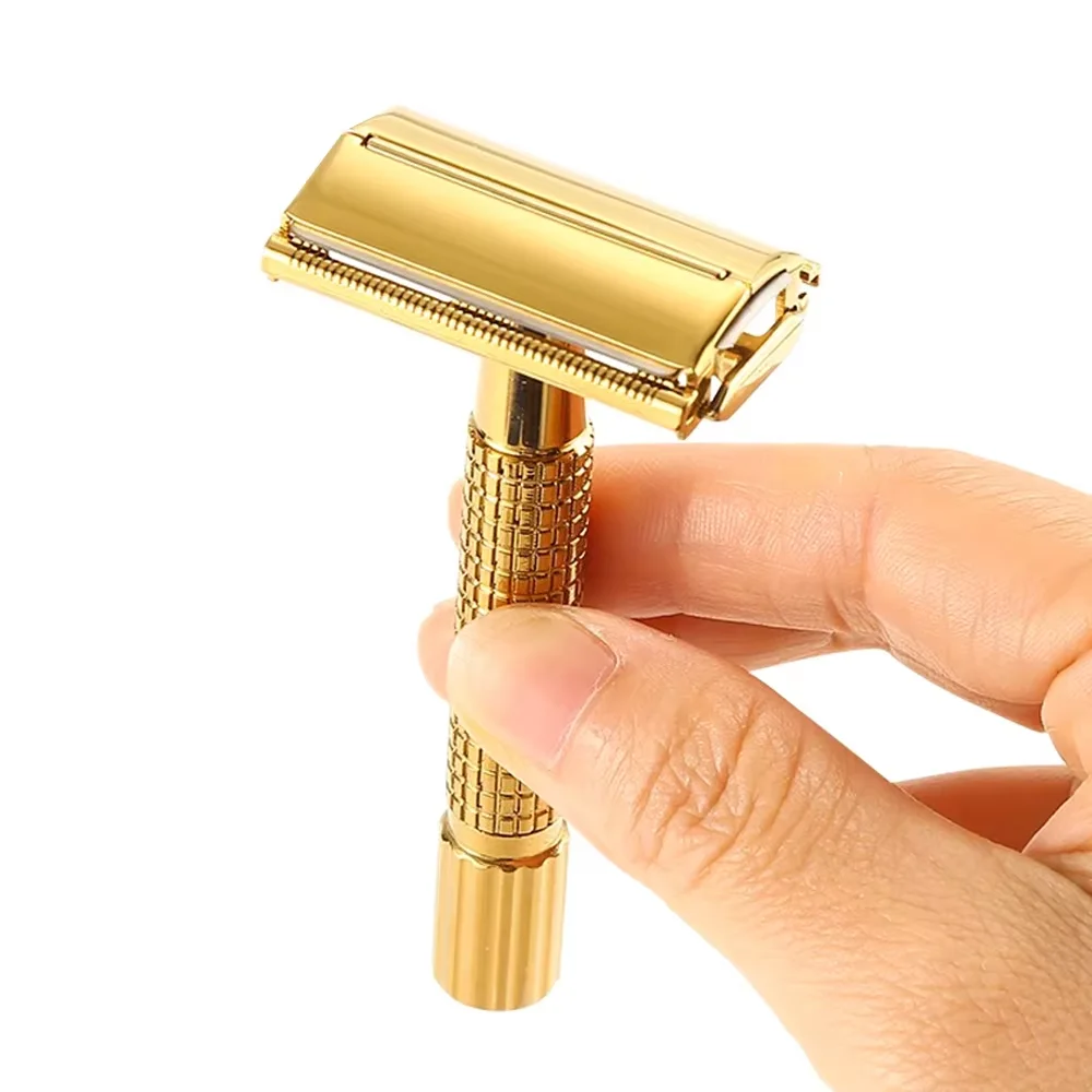 Jokmae Gold Color Brass Safety Razor: Classic Twist-Open Head Manual Shaver Men Premium Non-Slip Texture Reusable Manual Shaver
Jokmae Gold Color Brass Safety Razor: Classic Twist-Open Head Manual Shaver Men Premium Non-Slip Texture Reusable Manual Shaver
