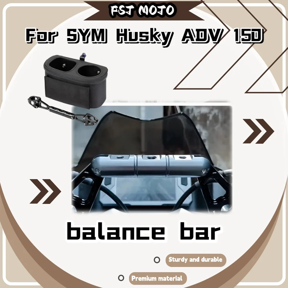 For SYM Husky ADV 150 Adjustable Balance Cross Bar With Double Cup Storage Bag Scooter Mod Accessories
For SYM Husky ADV 150 Adjustable Balance Cross Bar With Double Cup Storage Bag Scooter Mod Accessories