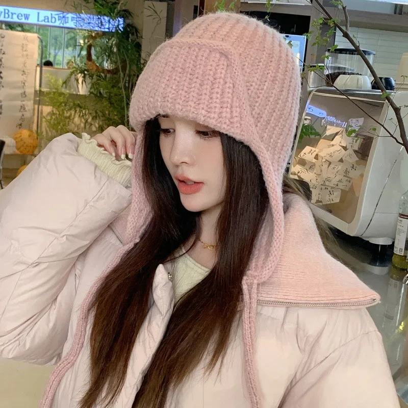 Ear Protection Knit Hat Winter Warm Cold Proof Flying Cap Solid Color Woolen Crochet Bonnet Korean Women Caps Skullies Beanies
Ear Protection Knit Hat Winter Warm Cold Proof Flying Cap Solid Color Woolen Crochet Bonnet Korean Women Caps Skullies Beanies