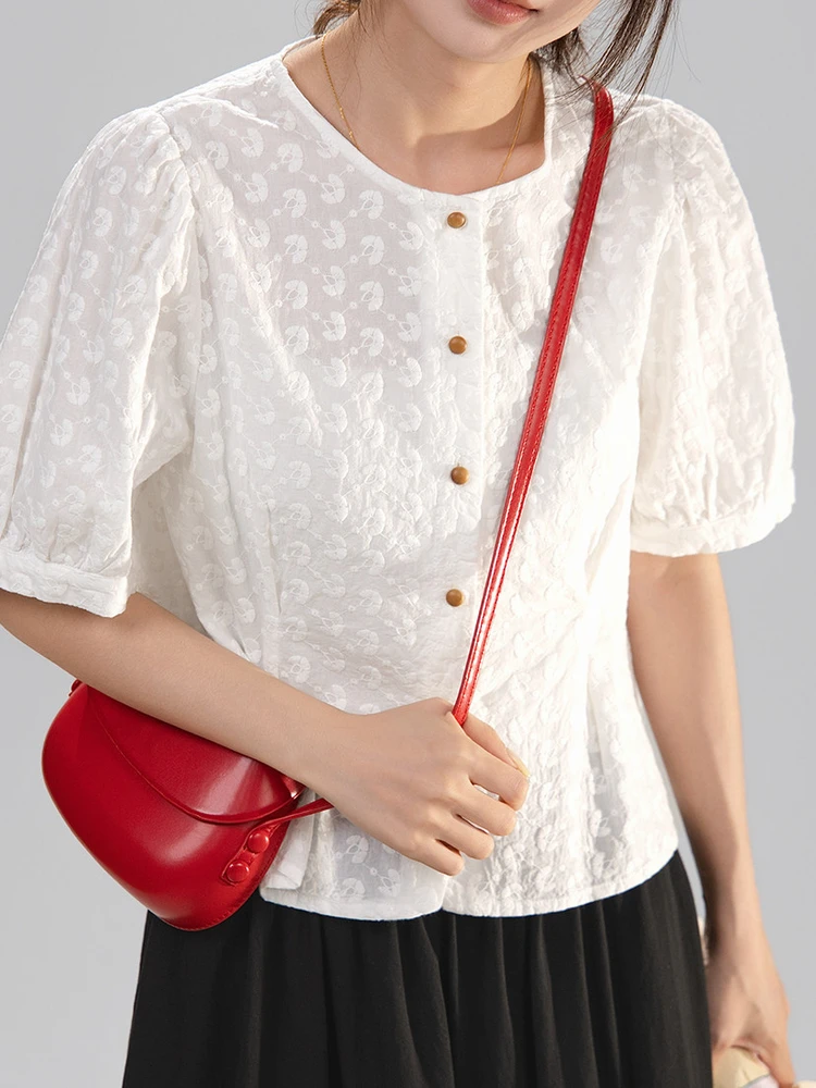 Sweet White Cotton Short Sleeve Bubble Sleeve Embroidered Shirt Women Summer Artisan Series round Neck Heavy Embroidery...
Sweet White Cotton Short Sleeve Bubble Sleeve Embroidered Shirt Women Summer Artisan Series round Neck Heavy Embroidery...
