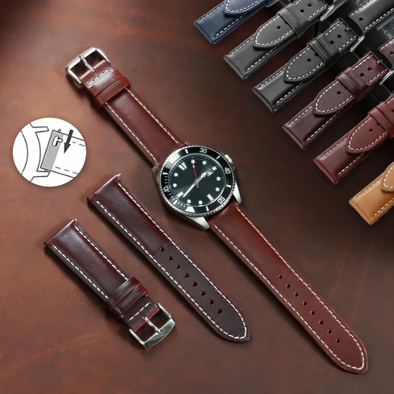 18mm 20mm 22mm Quick Release Oil Wax Leather Watch Strap Replacement for Universal Waterproof Watch Band Bracelet Accessories
18mm 20mm 22mm Quick Release Oil Wax Leather Watch Strap Replacement for Universal Waterproof Watch Band Bracelet Accessories