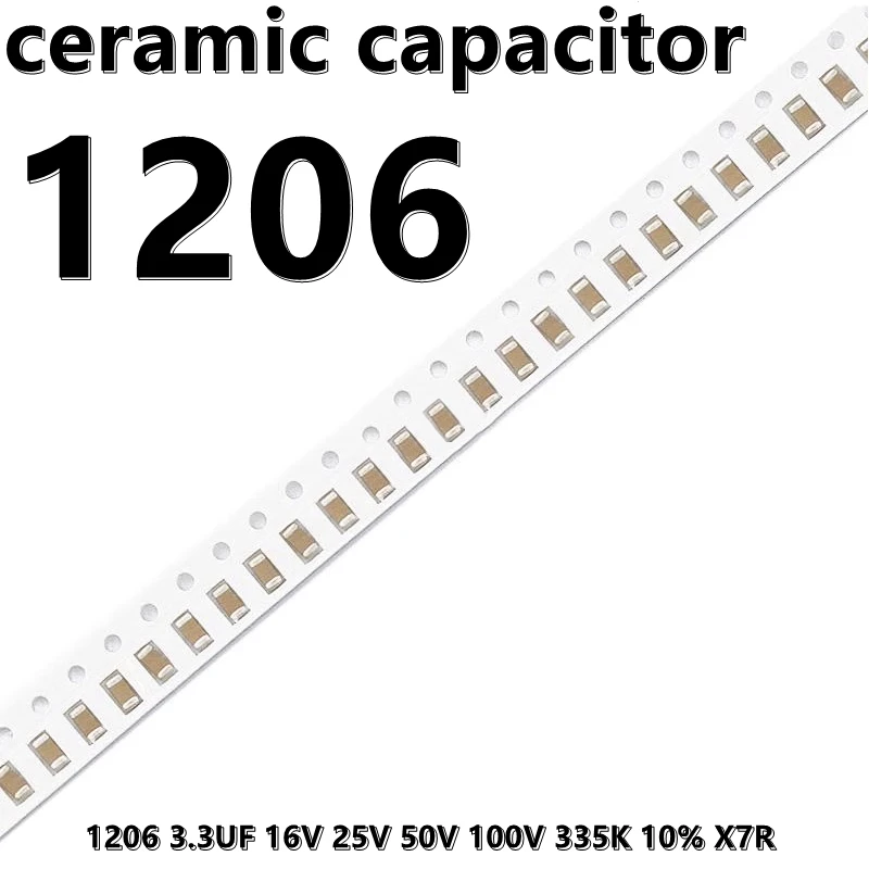(10 шт.) керамические конденсаторы 1206 3,3 UF 16V 25V 50V 100V 335K 10% X7R 3216 SMD
(10 шт.) керамические конденсаторы 1206 3,3 UF 16V 25V 50V 100V 335K 10% X7R 3216 SMD