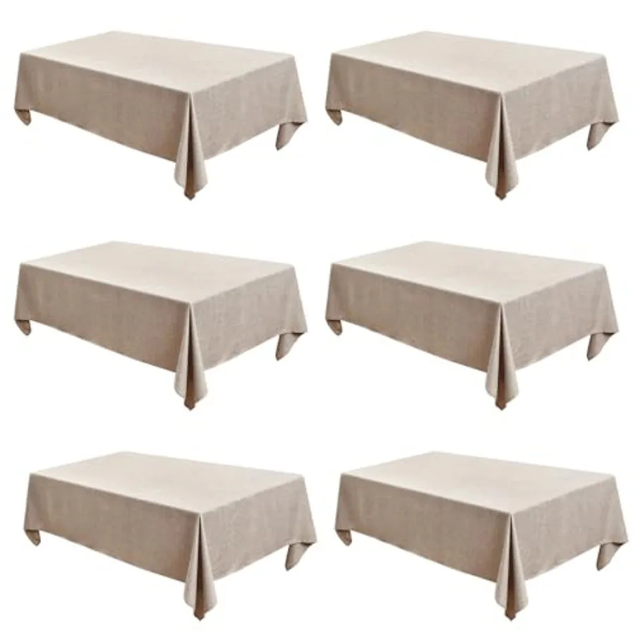 Fitable Faux Linen Tablecloths Rectangle 60 x 102 Inch - 6 Pack Neutral Table Clothes for 6 Feet Tables, Faux Burlap Table Cove
Fitable Faux Linen Tablecloths Rectangle 60 x 102 Inch - 6 Pack Neutral Table Clothes for 6 Feet Tables, Faux Burlap Table Cove