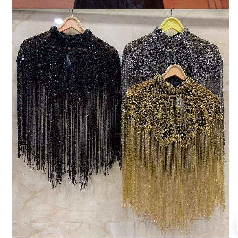 Indian Handmade Beaded Long Tassel Cheongsam Shawl
Indian Handmade Beaded Long Tassel Cheongsam Shawl