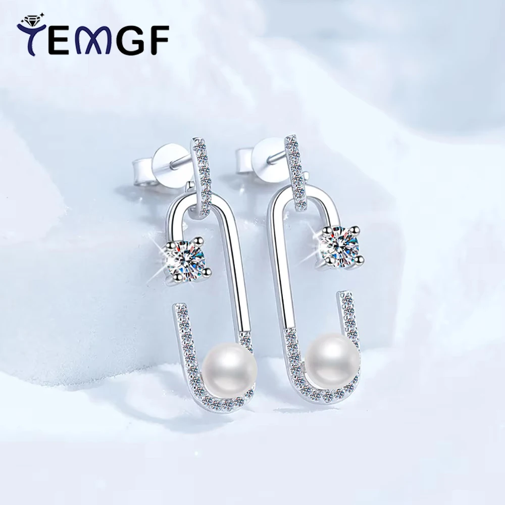 TEMGF S925 Sterling Silver Stud Earrings for Women 4mm Moissanite/Zircon 5.5-6mm Freshwater Pearl Fine Jewelry Personalized Pin
TEMGF S925 Sterling Silver Stud Earrings for Women 4mm Moissanite/Zircon 5.5-6mm Freshwater Pearl Fine Jewelry Personalized Pin