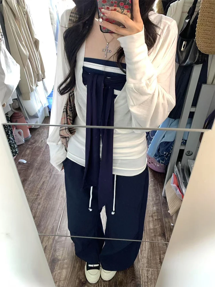 Женский комплект с эффектом похудения Pure Desire Sle, ранняя осень 2025, новый полосатый топ-труба, солнечный костюм, повседневные брюки, комплект футболок
Женский комплект с эффектом похудения Pure Desire Sle, ранняя осень 2025, новый полосатый топ-труба, солнечный костюм, повседневные брюки, комплект футболок