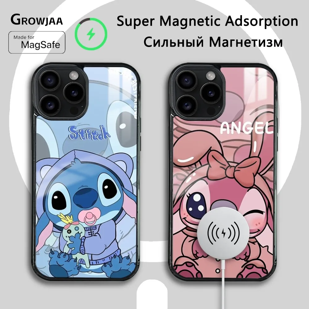 Disney Cute Stitch Phone Case For iPhone 16 15 14 13 12 11 Pro Max Plus Mini New Magsafe Mirror Wireless Magnetic Cover
Disney Cute Stitch Phone Case For iPhone 16 15 14 13 12 11 Pro Max Plus Mini New Magsafe Mirror Wireless Magnetic Cover