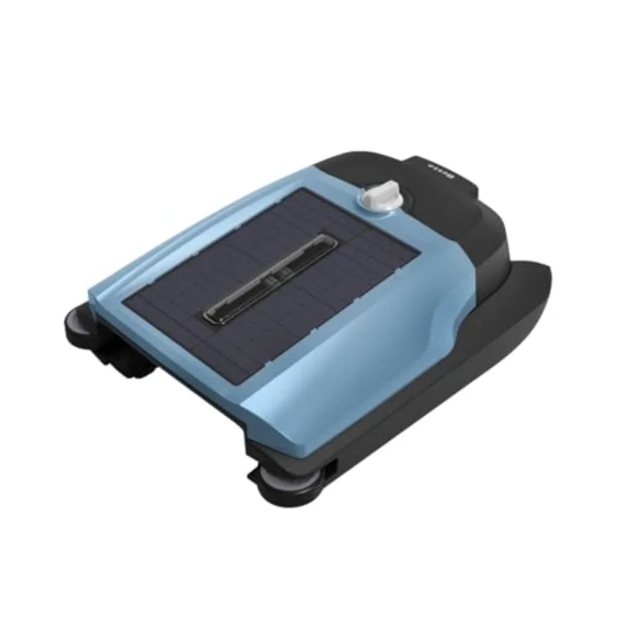 Robotic pool skimmer for infinity edge, in-ground above-ground pools; blue soft-touch silicone; solar-powered cordless operatio
Robotic pool skimmer for infinity edge, in-ground above-ground pools; blue soft-touch silicone; solar-powered cordless operatio