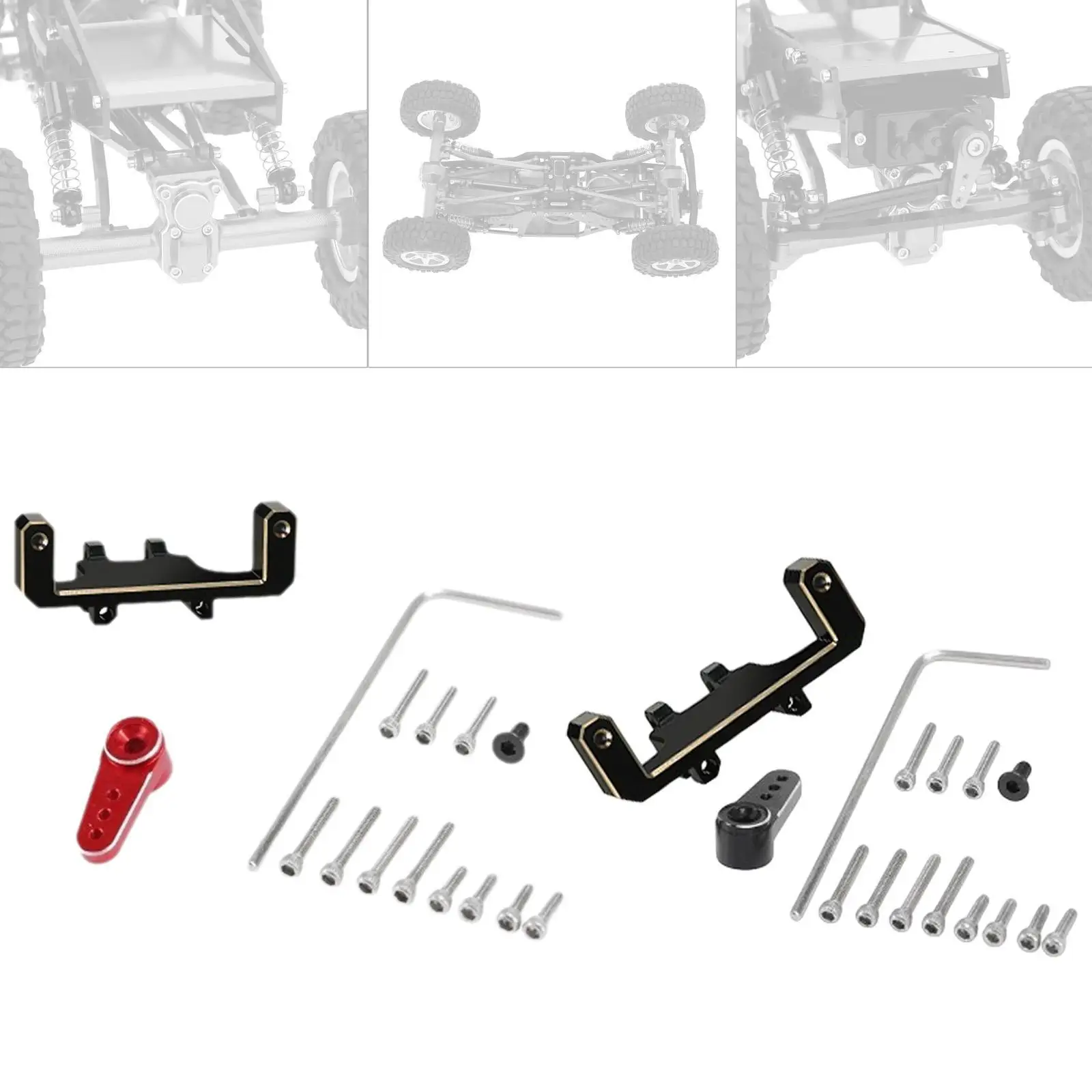 Brass RC Servo Bracket Arm Set Easy Installation Servo Stand for C10 SCX24 Axi00001 Axi0006 Axi0005 RC Crawler Car Parts
Brass RC Servo Bracket Arm Set Easy Installation Servo Stand for C10 SCX24 Axi00001 Axi0006 Axi0005 RC Crawler Car Parts