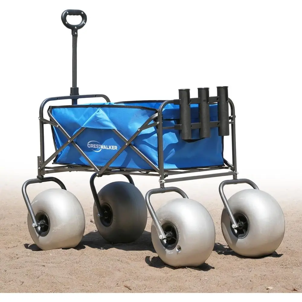 All-Terrain Collapsible Folding Cart with 13 Balloon Tires and 330lbs Capacity, Fishing Rod Holder Included
All-Terrain Collapsible Folding Cart with 13 Balloon Tires and 330lbs Capacity, Fishing Rod Holder Included