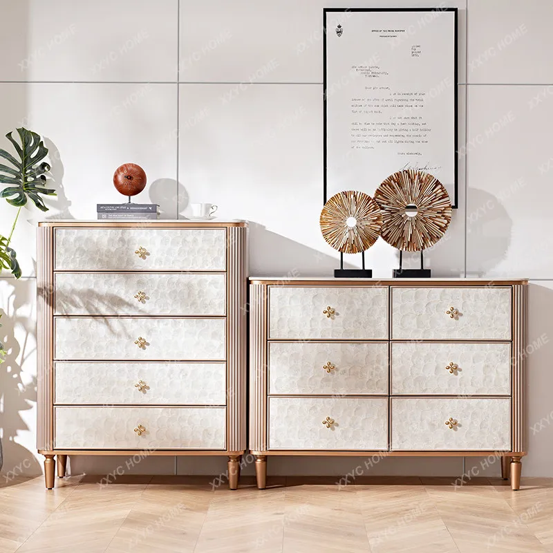 Solid wood simple chest of drawers retro light luxury cabinet living room locker
Solid wood simple chest of drawers retro light luxury cabinet living room locker