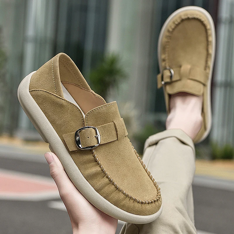 Spring New Men's Comfortable Round Toe Suede Casual Shoes, Fashionable Brand Hand Sewn Outdoor Anti Slip Breathable Sports Shoes
Spring New Men's Comfortable Round Toe Suede Casual Shoes, Fashionable Brand Hand Sewn Outdoor Anti Slip Breathable Sports Shoes