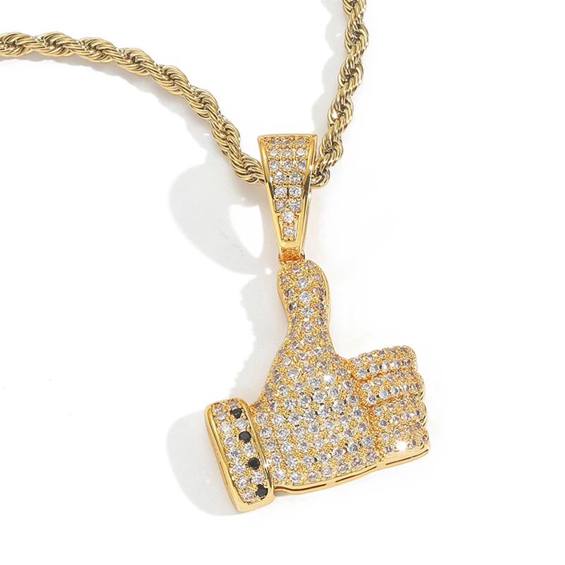 Hip Hop 3A+ CZ Stone Paved Bling Ice Out Great Gesture Pendants Necklaces for Men Rapper Jewelry Gold Silver Color
Hip Hop 3A+ CZ Stone Paved Bling Ice Out Great Gesture Pendants Necklaces for Men Rapper Jewelry Gold Silver Color