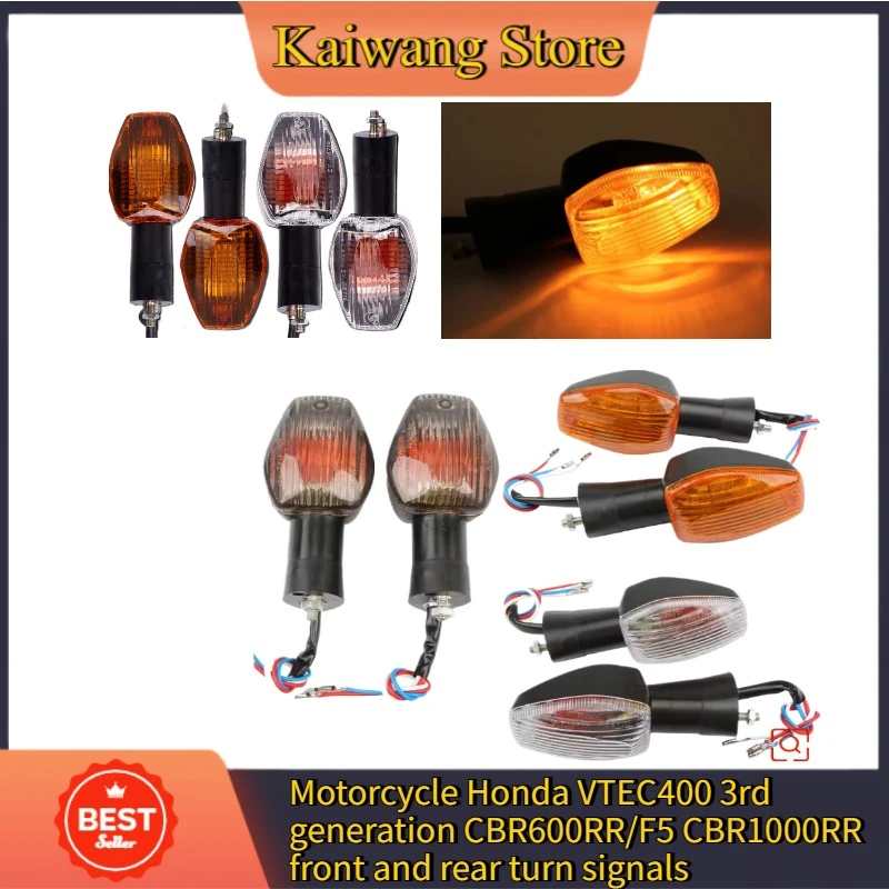 New 2pcs Motorcycle Turn Signal Light Winker Indicator 2/3 Wire for Honda CB400 CB1300 CBR600RR CBR1000RR CB900 Models 2003-2006
New 2pcs Motorcycle Turn Signal Light Winker Indicator 2/3 Wire for Honda CB400 CB1300 CBR600RR CBR1000RR CB900 Models 2003-2006
