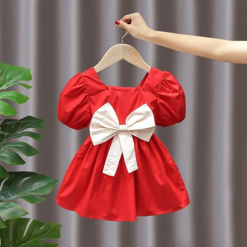 Girls' Dress Summer New Red Toddler Children's Internet Celebrity Stylish Baby Girl Bow Princess Dress
Girls' Dress Summer New Red Toddler Children's Internet Celebrity Stylish Baby Girl Bow Princess Dress