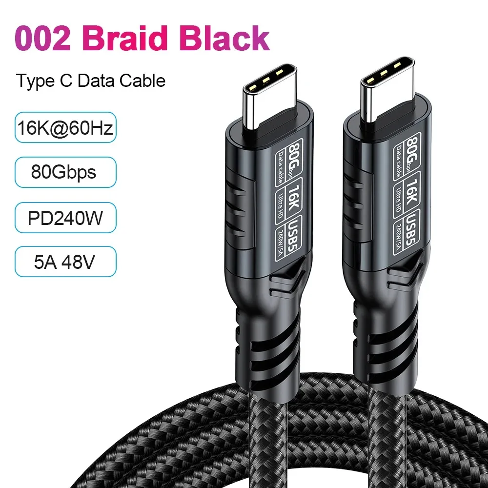 240W 5A Elbow USB 5.0 80Gbps Data Cable Thunderbolt 5 Type C Fast Charging Wire for MacBook Mac Pro Air SSD Tablet Laptop
240W 5A Elbow USB 5.0 80Gbps Data Cable Thunderbolt 5 Type C Fast Charging Wire for MacBook Mac Pro Air SSD Tablet Laptop