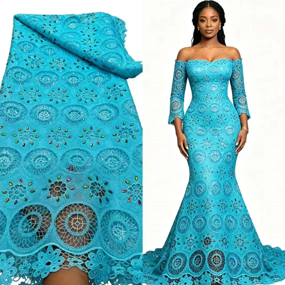 White SOFT African Cord Lace Fabric 2026 High Quality Nigerian Milk Silk Guipure Lace Fabric Water Soluble For Party
White SOFT African Cord Lace Fabric 2026 High Quality Nigerian Milk Silk Guipure Lace Fabric Water Soluble For Party