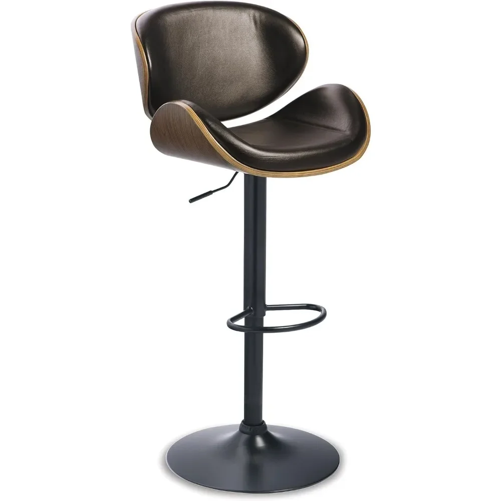 Mid-Century Modern 34" Adjustable Height Curved Bar Stool, Brown&Black Bar stool,used for living room and dining room
Mid-Century Modern 34" Adjustable Height Curved Bar Stool, Brown&Black Bar stool,used for living room and dining room