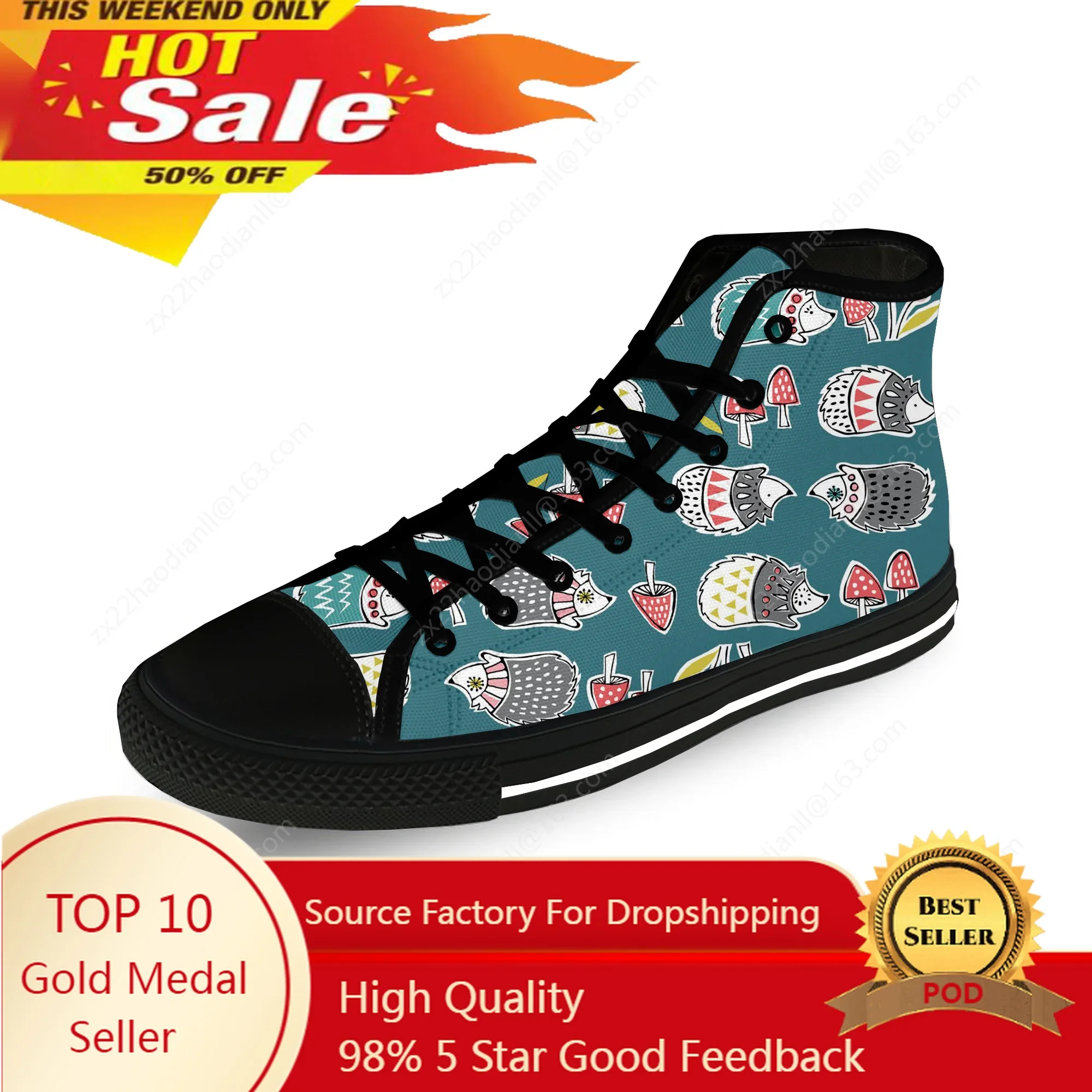 Cartoon Anime Hedgehog pattern Casual Cloth Fashion 3D Print High Top Canvas Shoes Men Women Lightweight Breathable Sneakers
Cartoon Anime Hedgehog pattern Casual Cloth Fashion 3D Print High Top Canvas Shoes Men Women Lightweight Breathable Sneakers