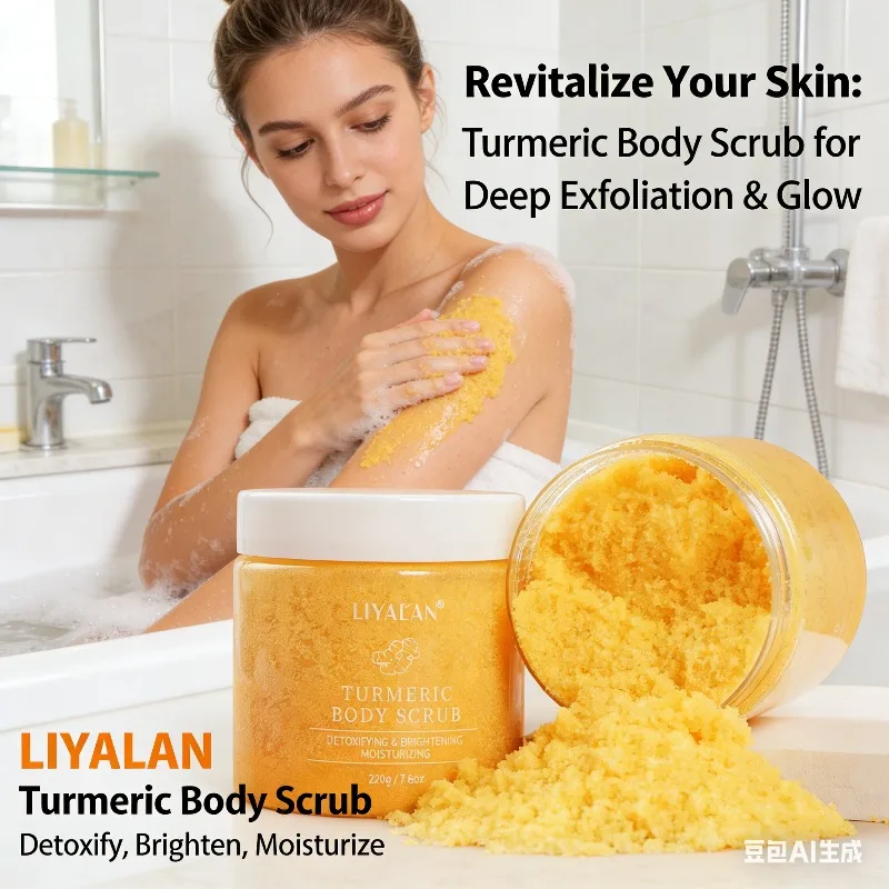 220g Turmeric Face Body Scrub Soften Cutin Brightening Moisturizing Salt Pore Cleaning Skin Smooth Exfoliating Skin care 1pcs
220g Turmeric Face Body Scrub Soften Cutin Brightening Moisturizing Salt Pore Cleaning Skin Smooth Exfoliating Skin care 1pcs