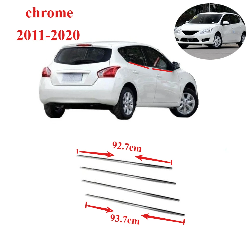 4 Pcs Chrome Window Glass Sealing Trim Rubber Weatherstrip Pressure for TIIDA 2011-2020 93.7cm 92.7cm 80821-3DN0A Sedan
4 Pcs Chrome Window Glass Sealing Trim Rubber Weatherstrip Pressure for TIIDA 2011-2020 93.7cm 92.7cm 80821-3DN0A Sedan