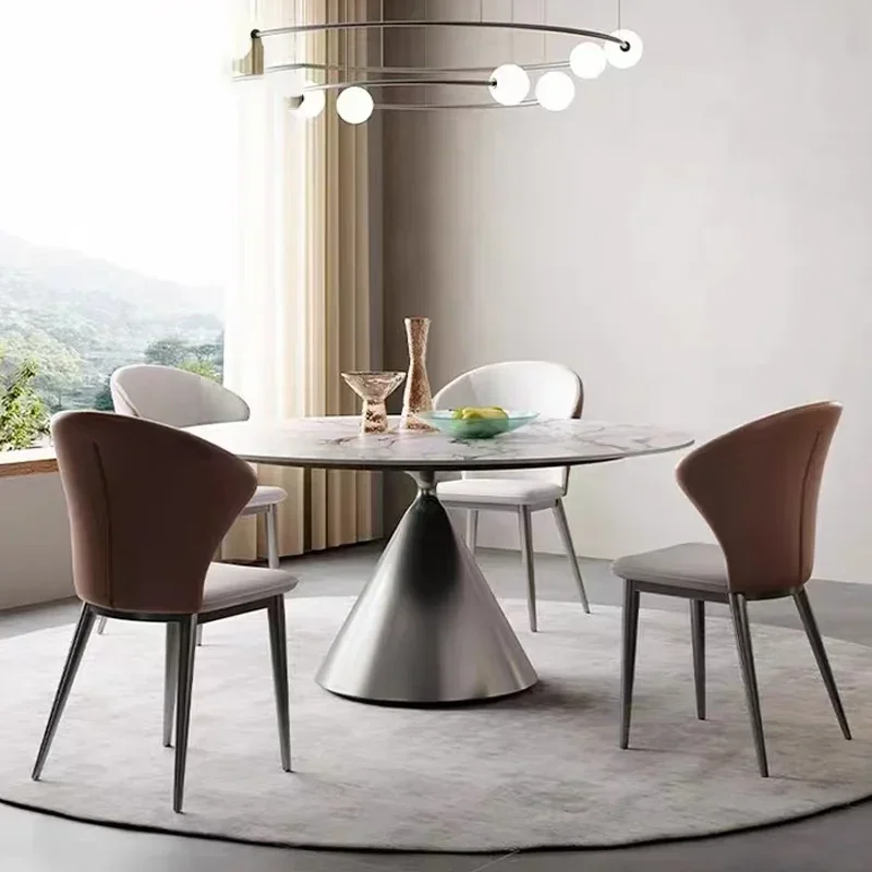 Luxury Italian-Style Rock Board Round Dining Table Chairs Combination Simple Modern Apartment Nordic Muebles Kitchen Furniture
Luxury Italian-Style Rock Board Round Dining Table Chairs Combination Simple Modern Apartment Nordic Muebles Kitchen Furniture