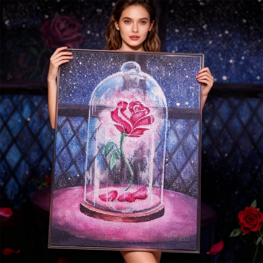 2026 New style Flower Rose Printed Water-Soluble Canvas Cross Stitch Embroidery Patterns DMC Threads Needlework Handiwork Gift
2026 New style Flower Rose Printed Water-Soluble Canvas Cross Stitch Embroidery Patterns DMC Threads Needlework Handiwork Gift
