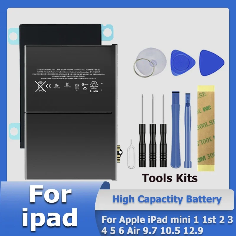 Аккумулятор A1315 A1538 A1798 для iPad mini 1 1 2 3 4 5 6 Air 9,7 10,5 12,9 дюйма поколение A1793 616-0448 616-0478 + инструмент
Аккумулятор A1315 A1538 A1798 для iPad mini 1 1 2 3 4 5 6 Air 9,7 10,5 12,9 дюйма поколение A1793 616-0448 616-0478 + инструмент