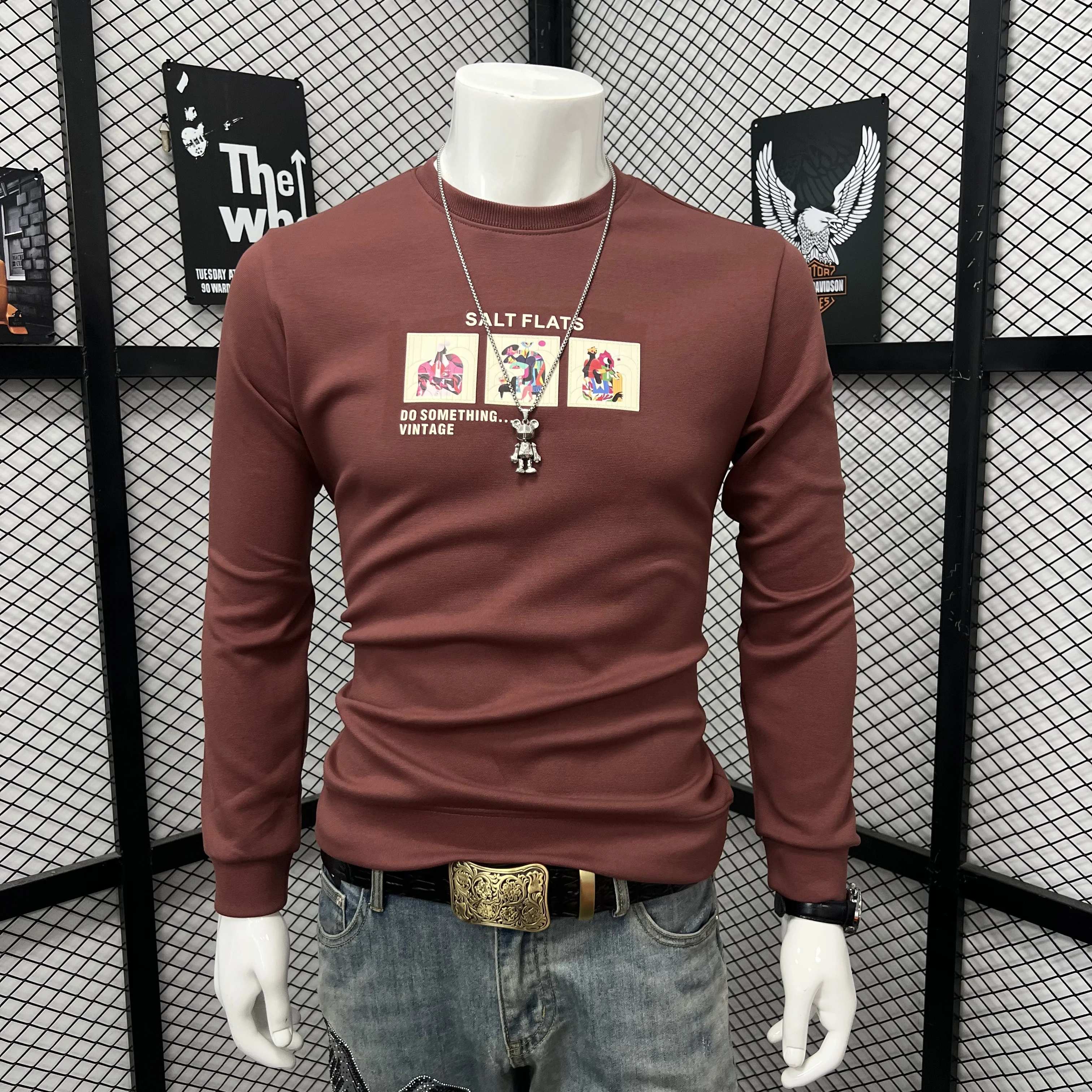 Новая мужская толстовка с капюшоном, тонкая толстовка с круглым вырезом и длинными рукавами, модный стильный топ с графическим рисунком, осень-зима, новый пуловер высокого качества
Новая мужская толстовка с капюшоном, тонкая толстовка с круглым вырезом и длинными рукавами, модный стильный топ с графическим рисунком, осень-зима, новый пуловер высокого качества