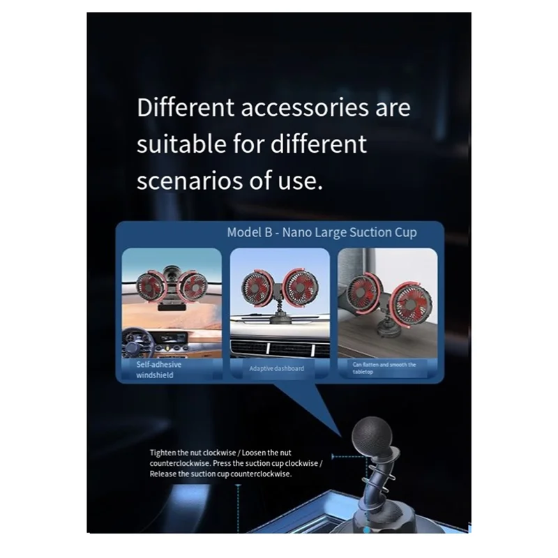 Car Double Head Fan Adjustable 3 Mode Auto Cooler Portable Dashboard Brushless Motor Air Cooling Fan
Car Double Head Fan Adjustable 3 Mode Auto Cooler Portable Dashboard Brushless Motor Air Cooling Fan