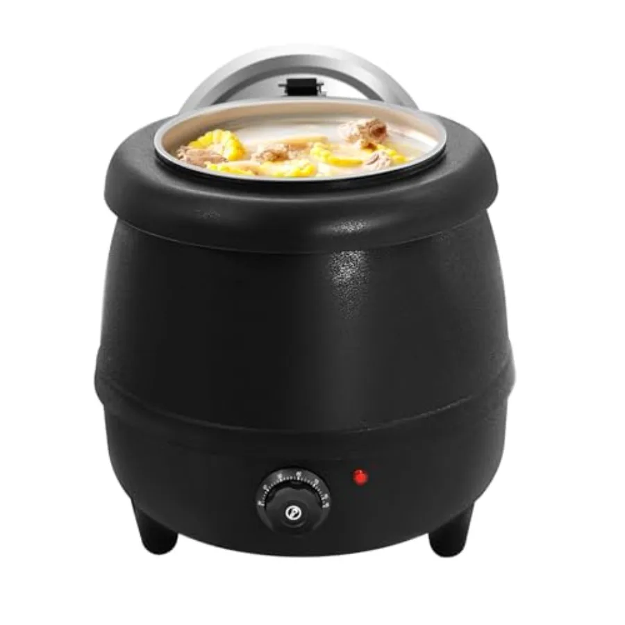 Commercial Soup Warmer 10.5QT 400W Stainless Steel Soup Insulation Pot Electric Soup Kettle with 86-185℉ Adjustable Temperature
Commercial Soup Warmer 10.5QT 400W Stainless Steel Soup Insulation Pot Electric Soup Kettle with 86-185℉ Adjustable Temperature