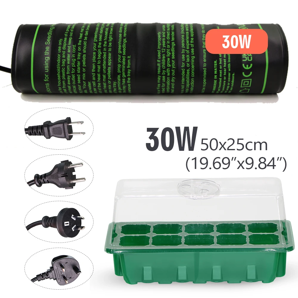 Комплект для проращивания рассады, 110 В/220 В, 30 Вт, грелка с контролем температуры с таймером, садовая теплица, растения, запуск семян, детская коробка
Комплект для проращивания рассады, 110 В/220 В, 30 Вт, грелка с контролем температуры с таймером, садовая теплица, растения, запуск семян, детская коробка